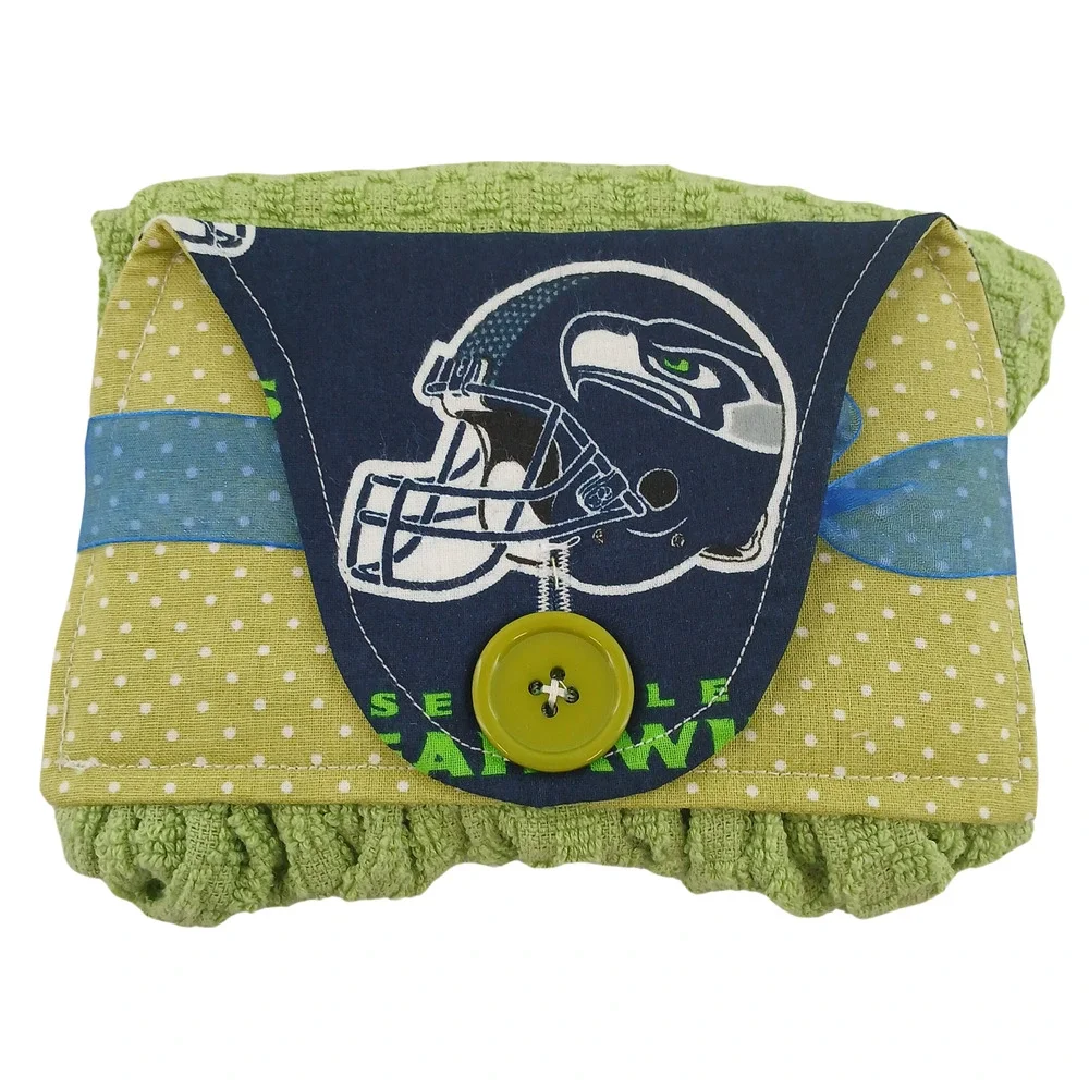 Seattle Seahawks Handmade Accessory Set – Pouch, Cord Keeper, ID Tag NFL